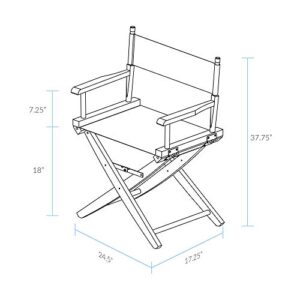 American Trails Extra-Wide Premium 18" Director's Chair Mission Oak Frame with Red Canvas