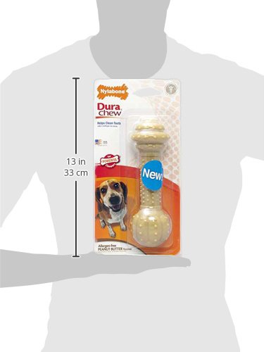 Nylabone Barbell Power Chew Durable Dog Toy Peanut Butter XX-Large/Monster (1 Count)