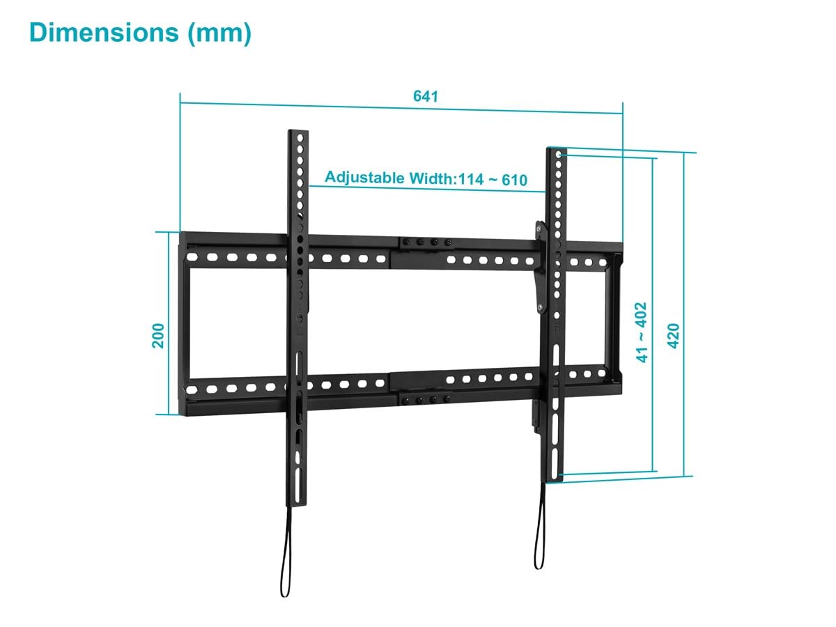 Monoprice Commercial Tilt TV Wall Mount Bracket for 32" to 55" TVs up to 165lbs, Max VESA 400x400, UL Certified