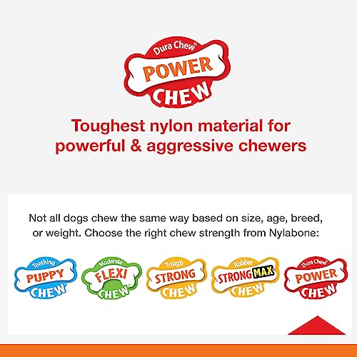 Nylabone Barbell Power Chew Durable Dog Toy Peanut Butter XX-Large/Monster (1 Count)