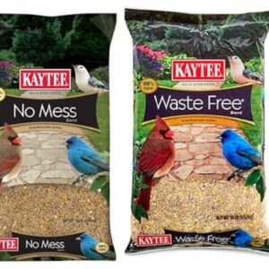 Kaytee Wild Bird (No Mess or Waste Free) Food Seed Blend for Blue Jays, Woodpeckers, Juncos, Cardinals, Grosbeaks, Sparrows, and Finches, 10 Pound, (Packaging May Vary)