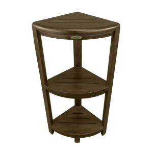 DecoTeak 3, Tier, Teak, Shower Table, Standing Shower, Caddy, Teak Shower Caddy, Shower Organizer Stand, Teak Shelf, Teak Shower Shelf, Teak Shelf, Brown