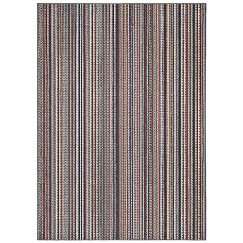 Garland Rug Carnival Area Rug, 5-Feet by 7-Feet, Random Multi-Color Stripes