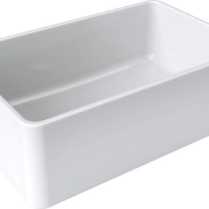 Fine fixtures Sutton Fireclay sink, 30" Apron Front Farmhouse Kitchen Sink. Solid (Not Hollow)