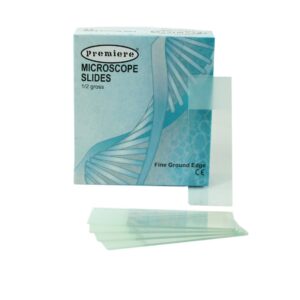 Premiere Microscope Slides with Ground Edges, Frosted End, Precleaned, 10 Gross per case, 1,440 Slides