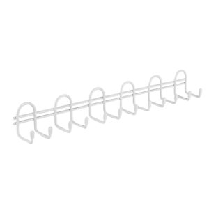 spectrum diversified all purpose 10-hook rack wall mount, white