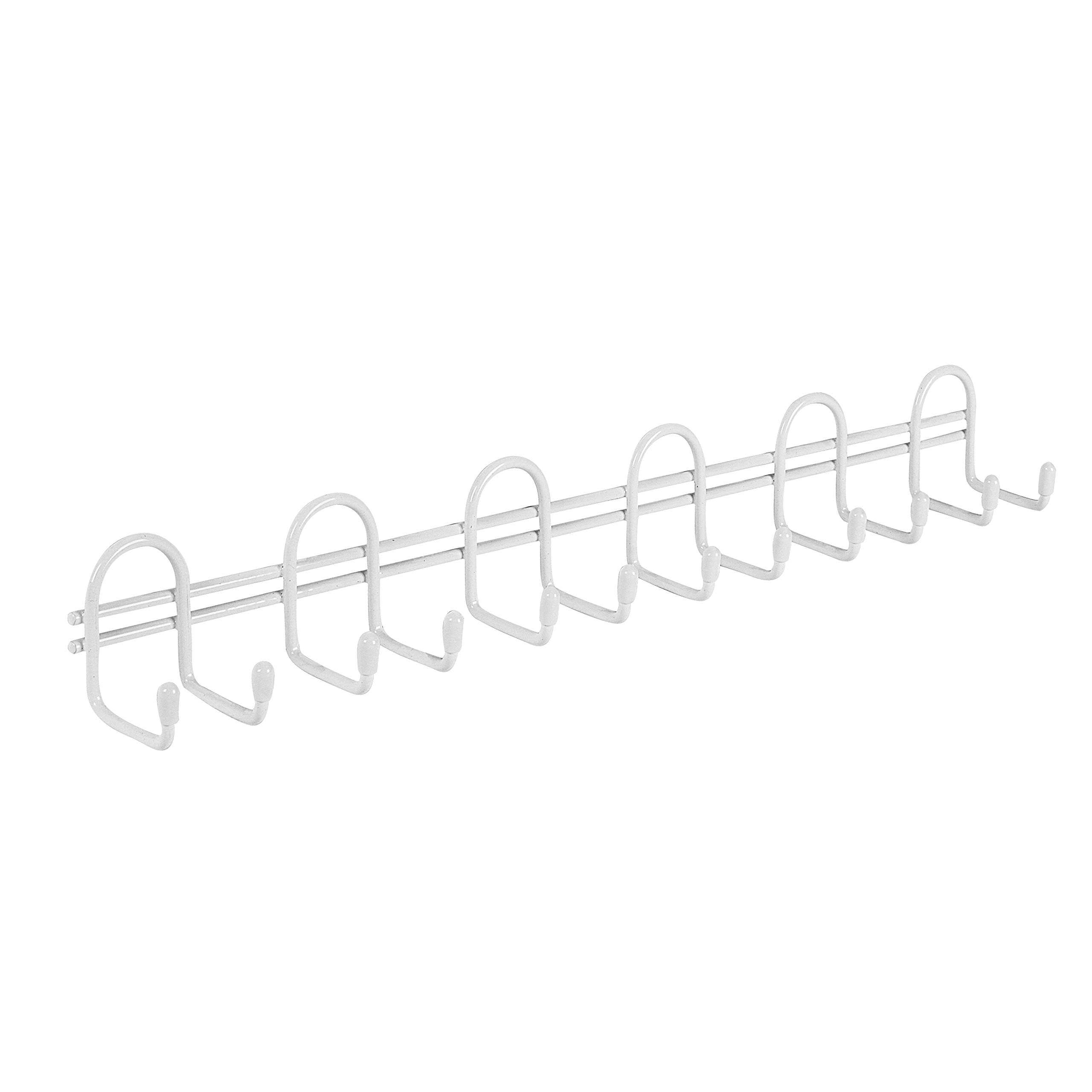 Spectrum Diversified All Purpose 10-Hook Rack Wall Mount, White