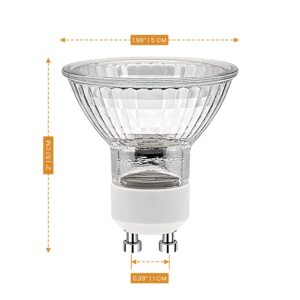 3 PACK New GU10 Halogen Heat Spot Lamp 75 Watt Candle Warmer Lamp Replacement Light Bulb I Top Down Heating Wax Melter Recessed Lighting Spotlight Fixture Kitchen Bathroom Vanity 75W Heating Lights