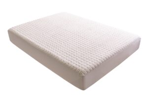 mediflow cotton velour waterproof 54 by 75-inch mattress pad, full