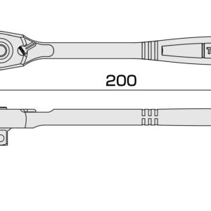 TONE Ratchet Handle (Socket Hold Type) RH3H 3/8" Inch Drive