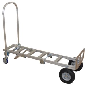 Wesco Spartan Economy Aluminum 2-in-1 Sr. Truck, Solid Rubber Wheels, 22x61.5x19