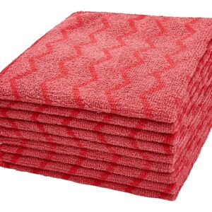 Rubbermaid Commercial Q620RED HYGEN Microfiber Cleaning Cloths, 16 x 16, Red, 12/Carton