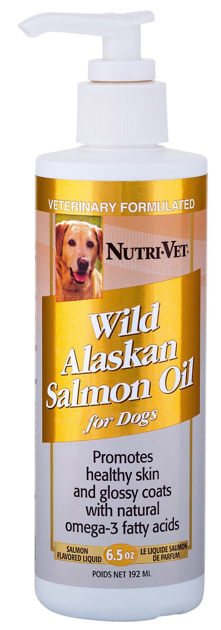 Nutri-Vet Wild Alaskan Salmon Oil for Dogs | Skin & Coat for Dogs | Omega-6 | 6.5 ounces