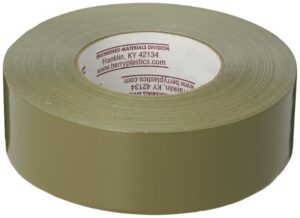 nashua 398 polyethylene coated cloth professional grade 1086199 duct tape, 55m length x 48mm width, olive drab