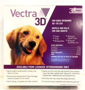 vectra 3d purple for dogs 56-95 lbs - 3 doses