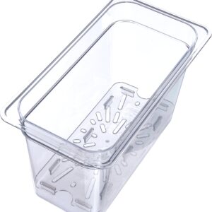 Carlisle FoodService Products 3067007-E Plastic Drain Shelf for 1/3 Size Food Pan, Clear, 0.6 Inches