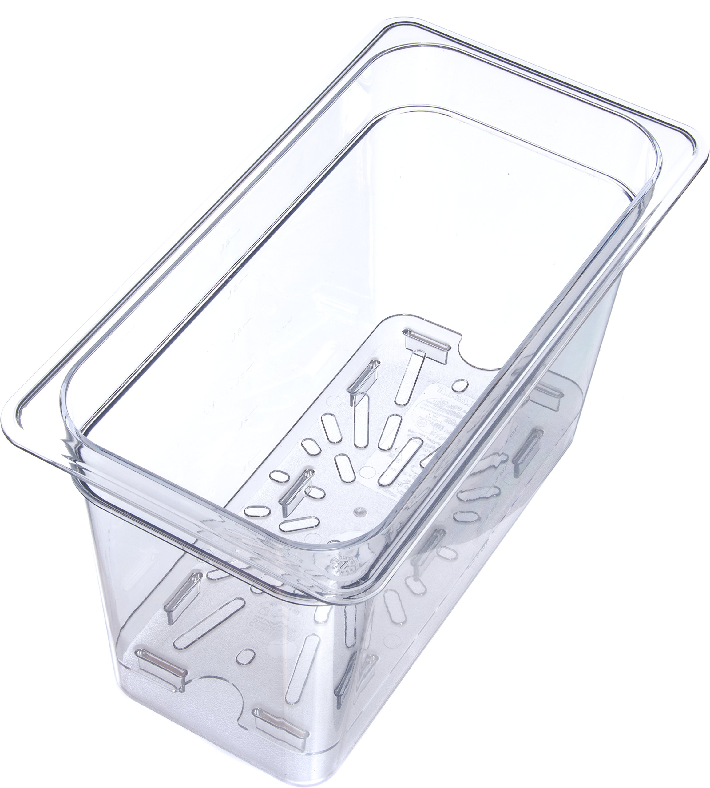 Carlisle FoodService Products 3067007-E Plastic Drain Shelf for 1/3 Size Food Pan, Clear, 0.6 Inches