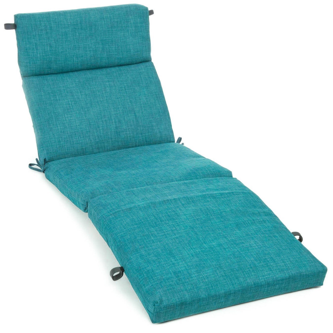 Blazing Needles Indoor/Outdoor Chaise Lounge Cushion, 1 Count (Pack of 1), Aqua Blue