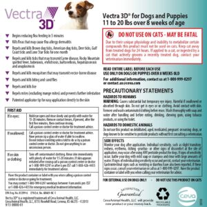 Vectra 3D S Dog 11 to 20 lbs 3pack Teal