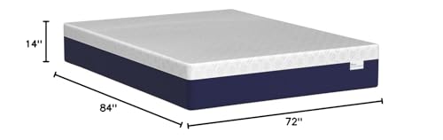 Sleep Innovations Shiloh 14 Inch Memory Foam Mattress, Cal King Size, Bed in a Box, Cradling Medium Support