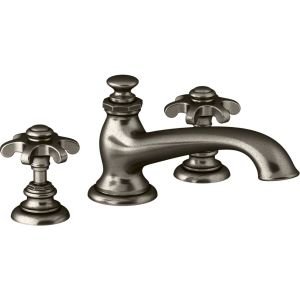 KOHLER K-72777-CP Artifacts Deck-Mount Bath Spout with Flare Design, Less Handles, Polished Chrome