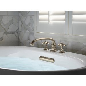 KOHLER K-T98071-3M-CP Artifacts Deck-Mount Bath Prong Handle Trim, Less Spout, Polished Chrome