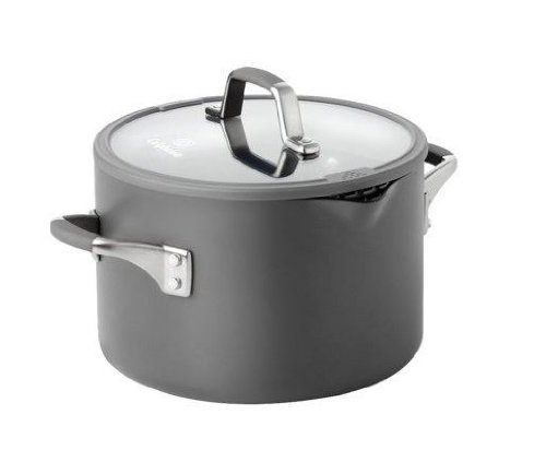 Calphalon Kitchen Essentials Easy System 6 Quart Stock Pot - Gray