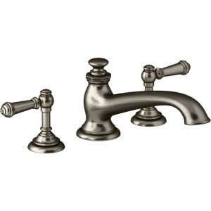 KOHLER K-72777-CP Artifacts Deck-Mount Bath Spout with Flare Design, Less Handles, Polished Chrome