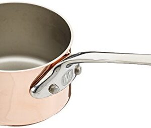 Mauviel M'Minis Copper & Stainless Steel Mini Sauce Pan with Pouring Spout and Stainless Steel Handle, 2-in, Made in France