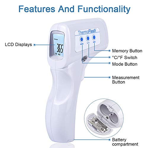 Visiomed - VMLX26E ThermoFlash Non-Contact Infrared Thermometer LX-26E