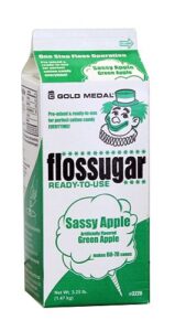 cotton candy floss sugar sassy apple - net wt. 3.25lb