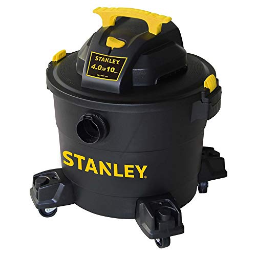 Stanley Wet/Dry Vacuum SL18191P, 10 Gallon 4 Horsepower 16 FT Clean Range Shop Vacuum, Ideal for Home/Garage/Laundry Rooms with Vacuum Attachments, Strong Suction Large Capacity Multiple Accessories