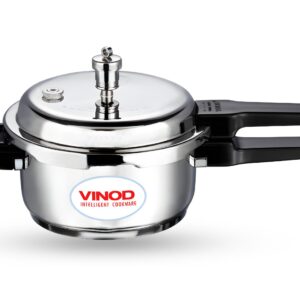 Vinod V-5L Stainless Steel Sandwich Bottom Pressure Cooker, 5-Liter,Silver,Medium