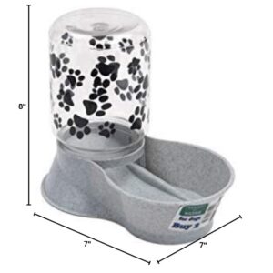 Lixit Reversable Water or Dry Food Feeders for Cats and Dogs (Small, Granite)