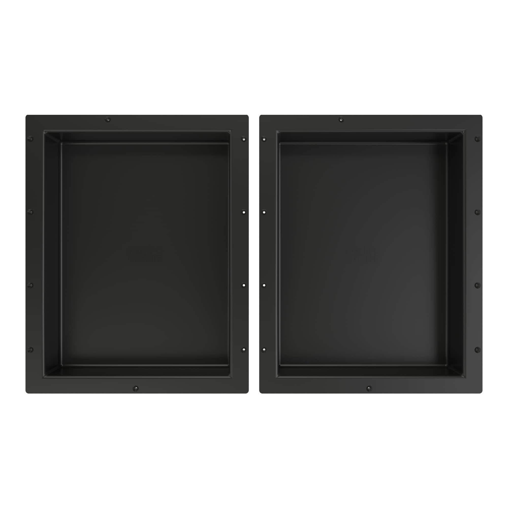 Redi Niche Double Niche Recessed Shower Shelf- Black, Two Inner Shelves, 32-Inch Width x 20-Inch Height x 4-Inch Depth