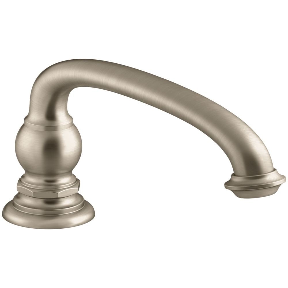 KOHLER K-72778-BV Artifacts Deck-Mount Bath Spout with Arc Design, Less Handles, Vibrant Brushed Bronze