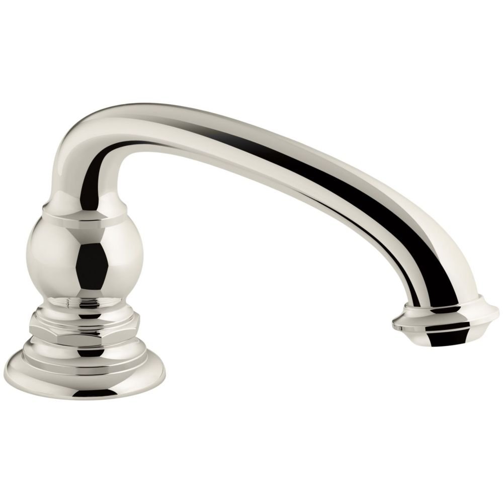 Kohler 72778-SN Artifacts Deck-mount bath spout with arc design, Less Handles, Vibrant Polished Nickel