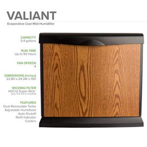 AIRCARE Valiant Digital Whole-House Console-Style Evaporative Humidifier (Honey Oak)