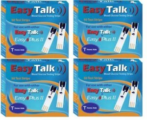 easy talk blood glucose test strips 200ct bundle deal (4 boxes of 50ct = 200ct total)