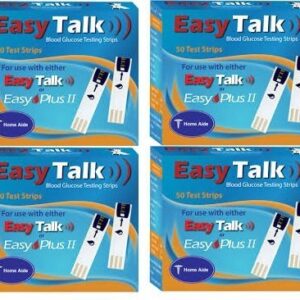 Easy Talk Blood Glucose Test Strips 200Ct Bundle Deal (4 boxes of 50Ct = 200CT Total)