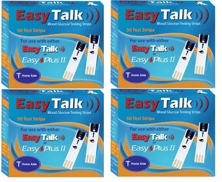 Easy Talk Blood Glucose Test Strips 200Ct Bundle Deal (4 boxes of 50Ct = 200CT Total)