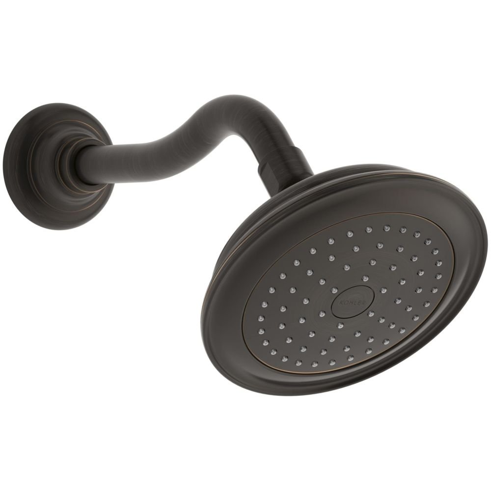 KOHLER K-72773-2BZ Artifacts Single-Function 2.5 Gpm Showerhead with Katalyst Spray, Less Showerarm and Flange, Oil-Rubbed Bronze