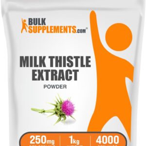 BulkSupplements.com Milk Thistle Extract Powder - Liver Support Supplement - Silymarin Milk Thistle - Milk Thistle for Dogs - Liver Cleanse - Fatty Liver Supplements (1 Kilogram - 2.2 lbs)