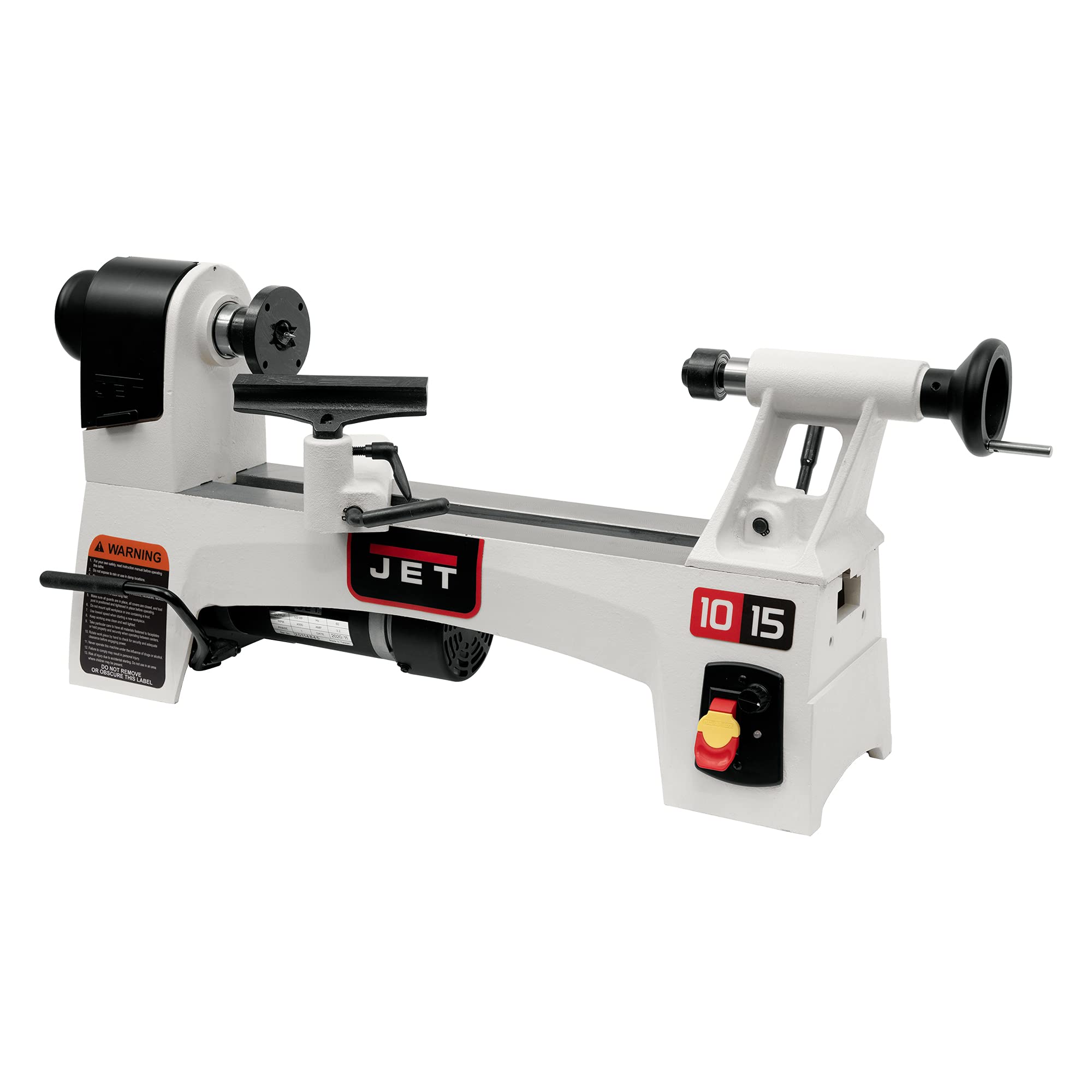 JET 10" x 15" Variable-Speed Woodworking Lathe, 1/2 HP, 1Ph 115V (Model JWL-1015VS)