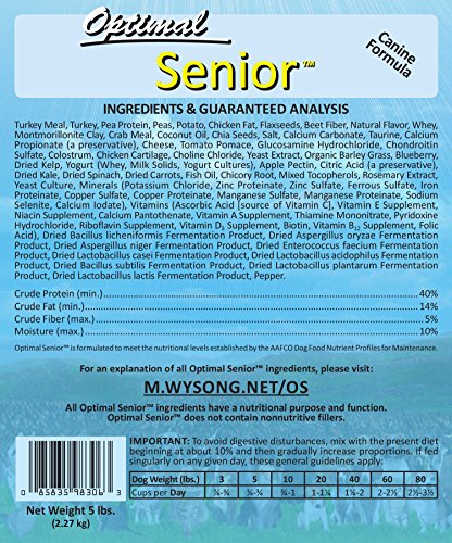 Wysong Optimal Senior - Senior Canine Formula Dog Food- 5 Pound Bag