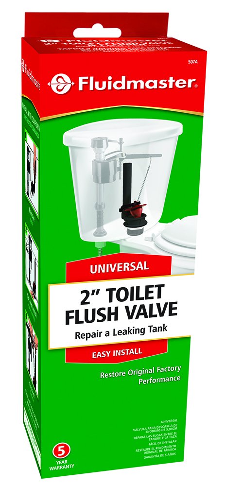 Fluidmaster 507A 2-Inch Universal Toilet Flush Valve And Flapper Replacement