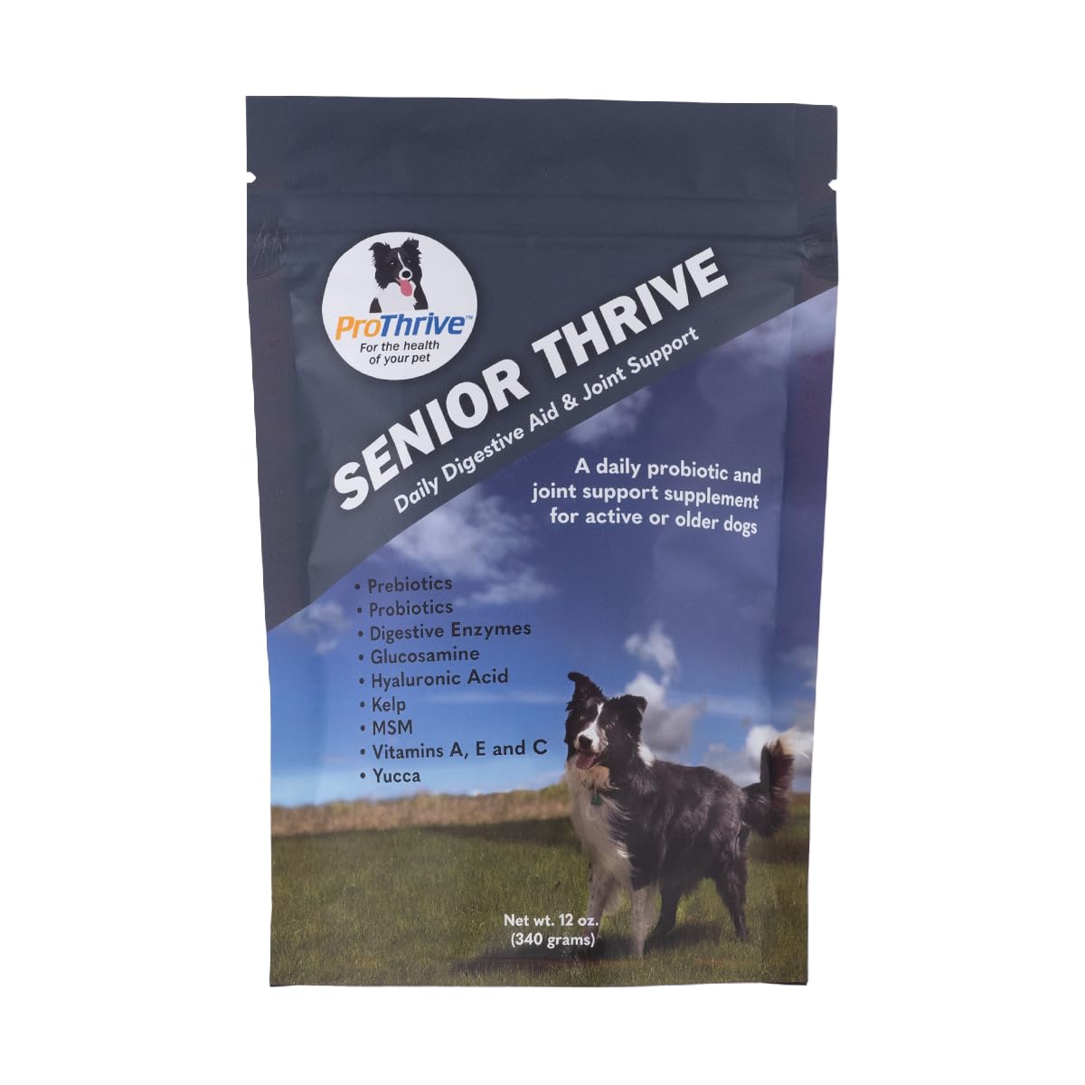 Animal Health Solutions - Pro-Thrive Senior, Enhances Overall Health of Joints and Digestion for Older Dogs (12 ounces)