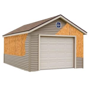 best barns 12 ft. x 16 ft. greenbriar prepped for vinyl garage kit without floor