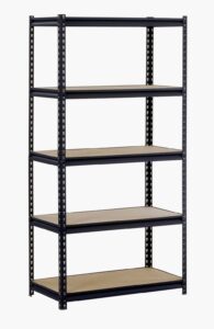 muscle rack urwm185blk black steel storage rack, 5 adjustable shelves, 3000 lb. capacity, 72" height x 36" width x 18" depth