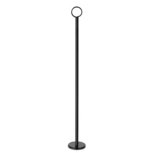 New Star Foodservice 27730 Ring-Clip Table Number Holder/Number Stand/Place Card Holder, 18-Inch, Set of 12, Black Finish